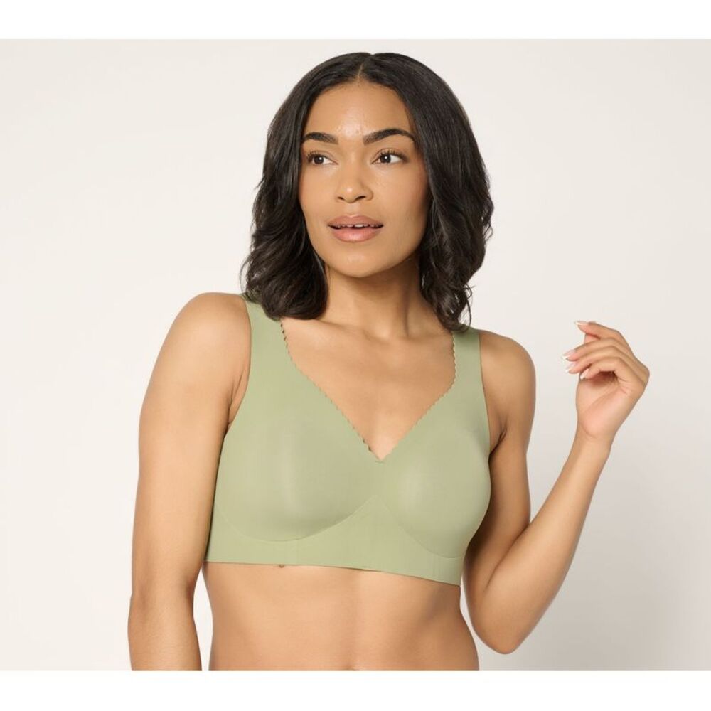 Evelyn & Bobbie Women's Bra Sz 3XL Seamless Wirefree Green